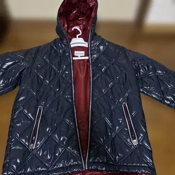 네이비 퀼팅 다운 자켓