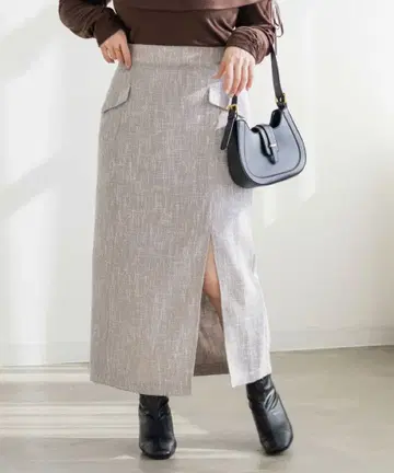 트위드 내로우 스커트