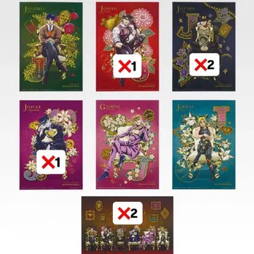 1번 복권 죠죠의 기묘한 모험 죠죠 월드 클리어 포스터 6장 세트