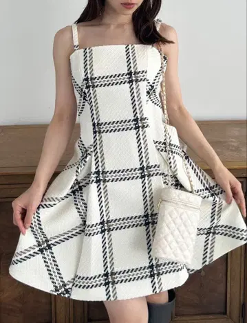 SNIDEL / 로빙 체크 미니 원피스