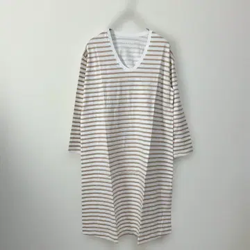 새상품 PRISTINE 오가닉 코튼 100% 보더 원피스 M