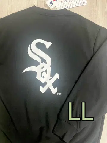 MLB 화이트삭스 속기모 트레이닝복 맨투맨 블랙 LL XL