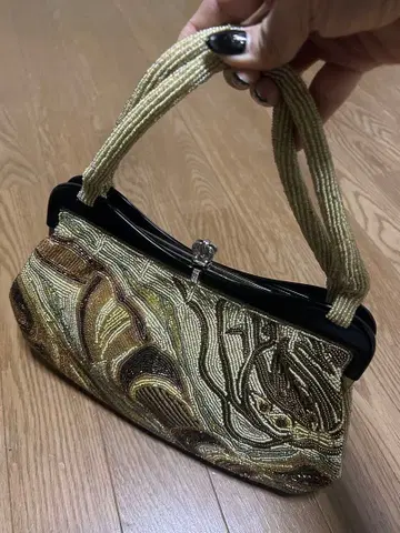 비즈 자수 골드 일본 의류용 백