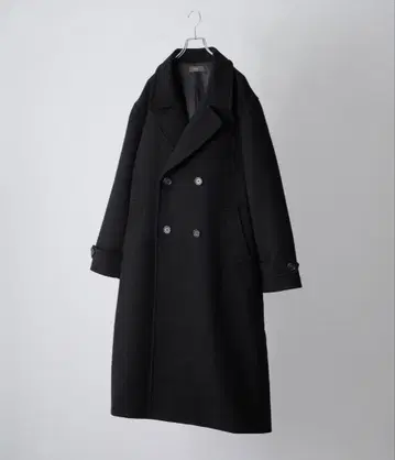 [ CLEL ] 울 블렌드 테크 멜톤 더블 체스터 코트