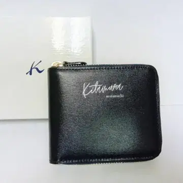 키타무라 가죽 접이식 지갑 다크 블루