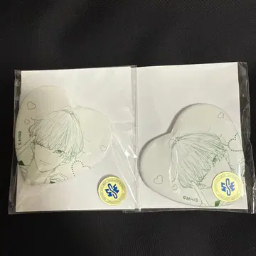 복권 메이트 불가항력의 iloveyou E상 하트형 캔뱃지 와타야 사쿠