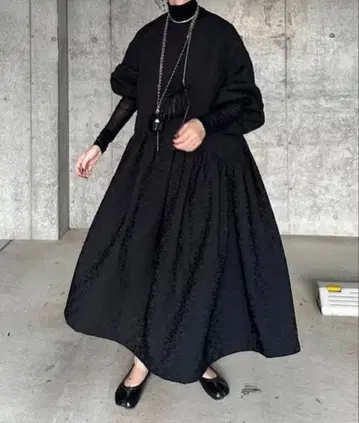 perna 스퀘어 자카드 원피스 L 사이즈