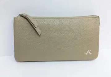 키타무라 가죽 장지갑 샌드베이지