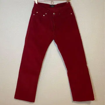 90s 일본제 A.P.C 코듀로이 스트레이트 팬츠 레드