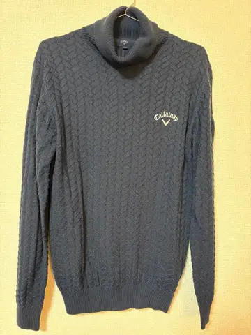 Callaway 케이블 니트 스웨터 네이비