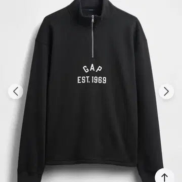 빈티지 소프트 오버 사이즈 GAP 로고 1/4 풀오버 하프 지퍼