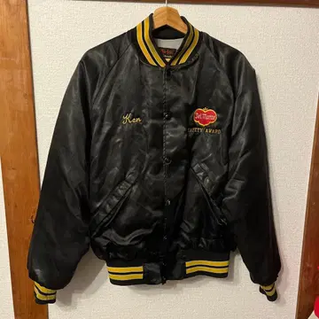 90s 새틴 바시티 자켓