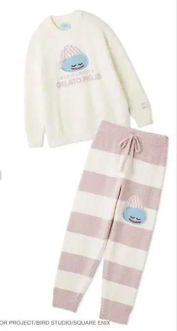 드래곤 퀘스트 베비모코 풀오버 & 보더 롱 팬츠 세트