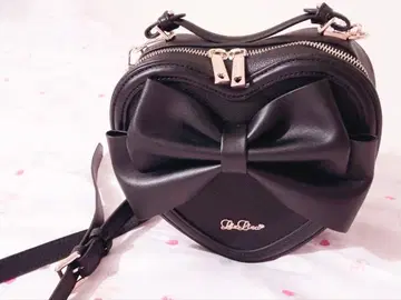 LIZLISA 리본 하트백 블랙