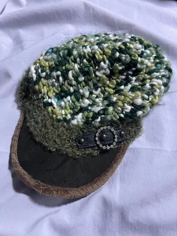 모리걸 그린걸 모자 크로셰 뜨개질 외 니트 브라운