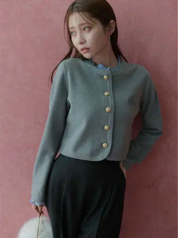 CELFORD 프릴 탈부착 가디건