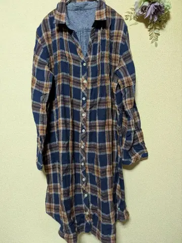 DogDept 도그데프트 리버서블 더블 거즈 소재 체크 튜닉