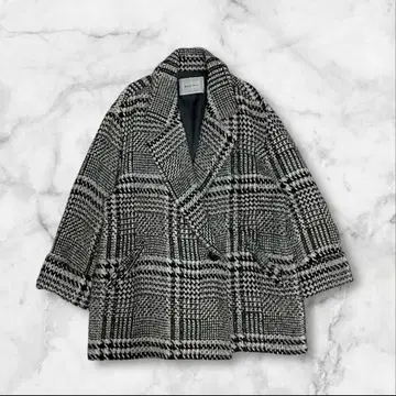 체크 무늬 자켓 아우터 성숙 캐주얼 갸루 구제 의류