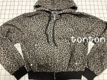 BadBlood 레오파드 무늬 후드 부착 후드티