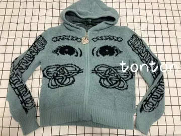 CHOPOVA LOWENA 후드 부착 후드티 라이트 블루