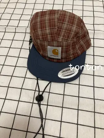 Carhartt 체크 무늬 캡 조정 가능