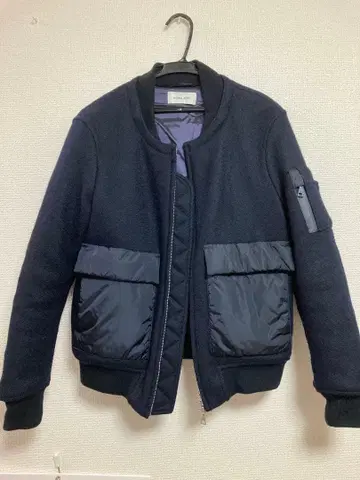 글로벌 워크 봄버 자켓 네이비