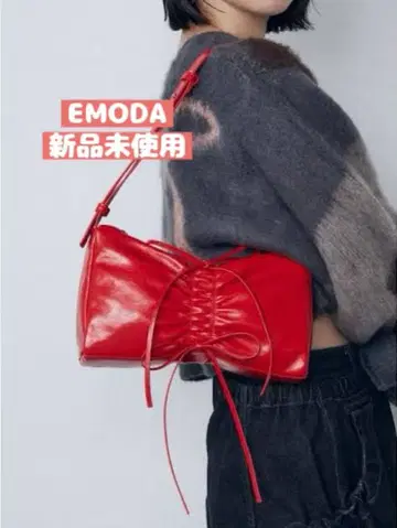 EMODA 개더 리본 숄더백 RED
