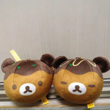 리락쿠마 볼체인 달린 타코야키 봉제 인형