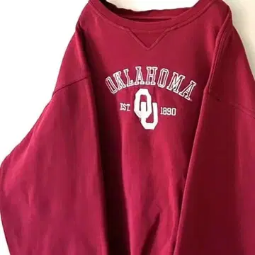 VESI 오클라호마 EST 1890 자수 L 맨투맨 트레이닝복 구제 의류