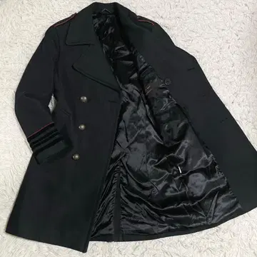 새상품급 ZARA 나폴레옹 코트 은색 버튼 더블 남성용 블랙 M 상당