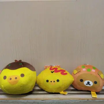 리락쿠마 볼체인 달린 타코야키 봉제 인형 리락쿠마 어린이 식사