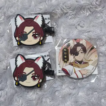 윈블 백귀야행 스오우 준토 러버 헤어 클립 캔뱃지