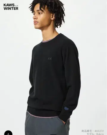 UNIQLO x 카우스 캐시미어 크루넥 스웨터 09 블랙 M