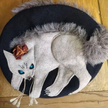 고양이 디자인 베레모