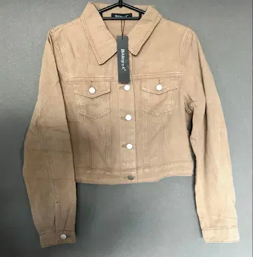 Allegra K 데님 자켓 M 브라운 긴팔 캐주얼 자켓