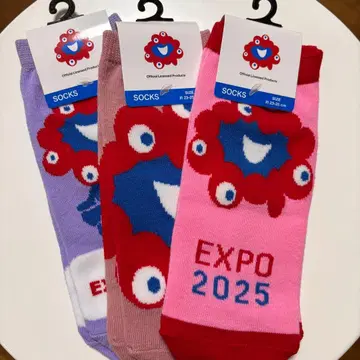 미사용 새상품 EXPO2025 미야쿠미야쿠 양말 3족 세트 만박