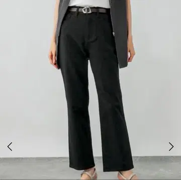 GLOBAL WORK GOOD 데님 슬림 스트레이트 498401 블랙 S