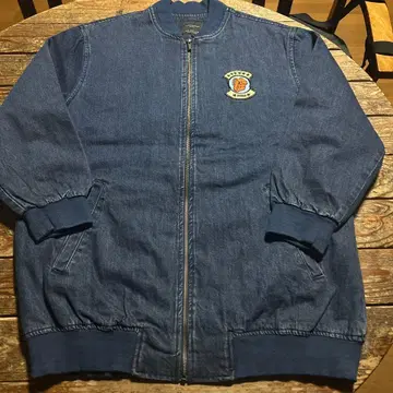 자라 G 자켓 데님 커버올 자켓 자수 패치 네이비 L 사이즈