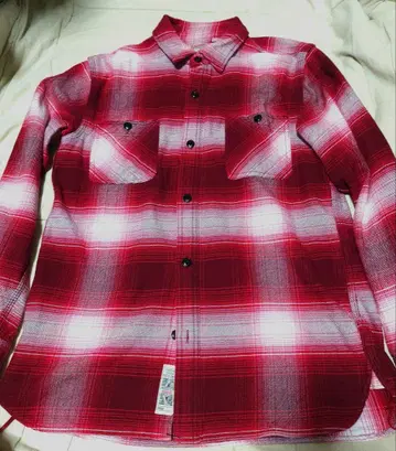 houston 빨흰 체크 플란넬 셔츠 X-LARGE
