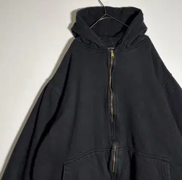 SMITH'S 더블 페이스 안쪽 기모 무지 집업 후드티