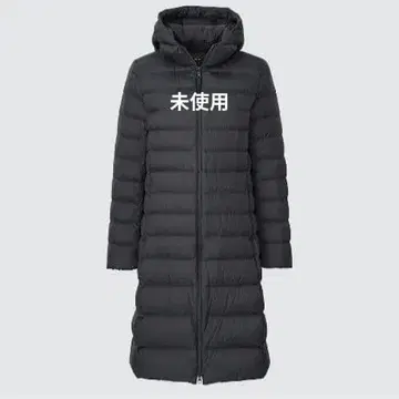 유니클로 울트라 라이트 다운 후디드 코트 L 사이즈 블랙 미사용