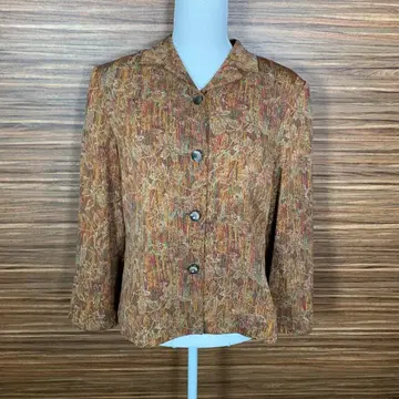 JWCA 11AR L 사이즈 상당 자켓 올 패턴 여성용 브라운