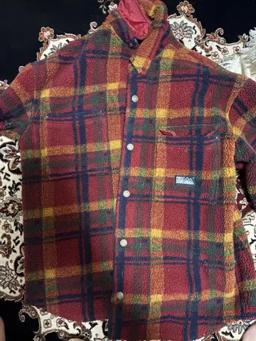 FIRST DOWN 플리스 플란넬 셔츠 M