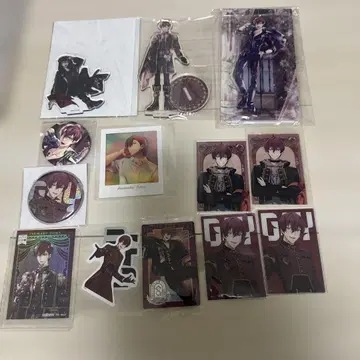 아이나나 이누마루 토마 아크릴 스탠드 캔뱃지 카드 스티커 세트