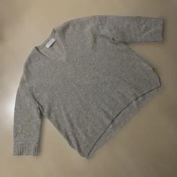 BEAMS LIGHTS 울 그레이 V넥 니트 스웨터