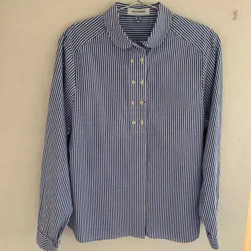 CHILD WOMAN 블루 화이트 스트라이프 긴팔 셔츠