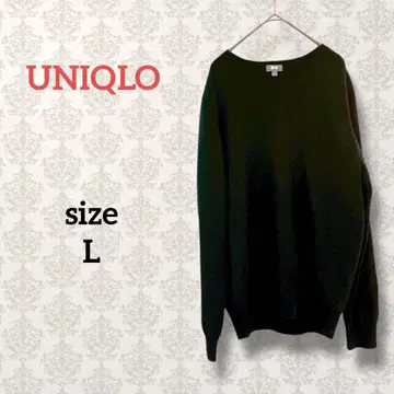 유니클로 [ L ] 캐시미어 100% V넥 니트 스웨터 심플 노멀코어