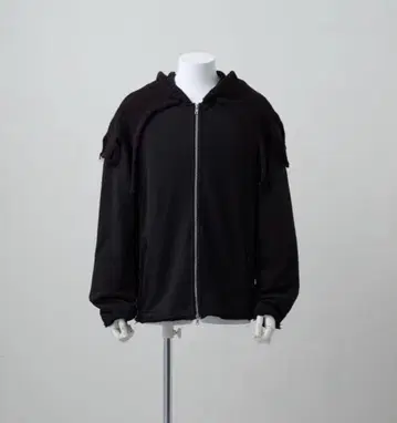 [GRANCY] 니트 레이어드 디자인 지퍼 후디 S 사이즈