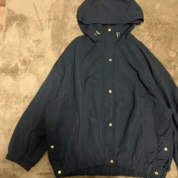 Samansa Mos2 blue 스프링 코트 후드 부착 성숙 큐트