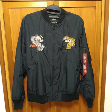 알파인더스트리 자수 블루종 스카잔